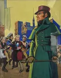 Untitled by Eric Parker, Watercolour - The Man They Called The Bloodhound or Inspector Javert, sold Dec 2023