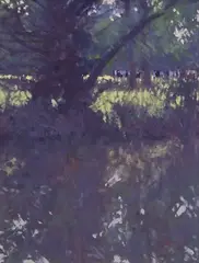 High Summer by Oliver Warman, 1990, oil on board, sold Nov 2023