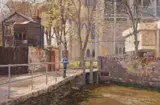 A Quiet Corner Truro by Nancy Bailey, oil on canvas, offered Nov 2023