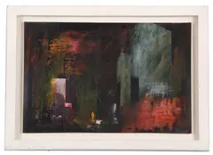Ghost Garden (after Bocklin) by Richard Walker, 2003, mixed media, sold Nov 2023