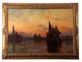 Venice 1907 by Thomas Hodgson Liddell, oil on canvas, sold Nov 2023