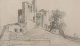 Castle Ruins by John Sell Cotman, pencil on paper, sold Nov 2023