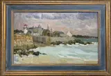 Concarneau Brittany by Victor Slaymaker, oil on board, sold Nov 2023
