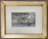 Maritime scene by Oswald Walters Brierly, watercolour, offered Nov 2023