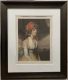 Portrait of a young lady by Thomas G.Appleton, pencil, sold Nov 2023