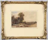 Landscape with sheep at a riverbank by George Philip Hamerton, watercolour, sold Mar 2026