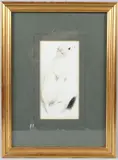 Stoat in winter coat by Edwin Penny, watercolour, offered Mar 2026