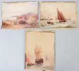 Maritime views three watercolours each by R Malcolm Lloyd, watercolor, sold Mar 2026
