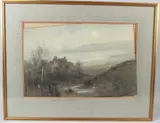 The Bay by Moonlight by Sidney Goodwin, watercolour, sold Mar 2026
