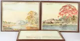 Views of Burma three watercolours by Saya Saung, watercolor, sold Mar 2026