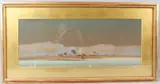 Arab Village by Augustus Osborne Lamplough, watercolour, sold Mar 2026