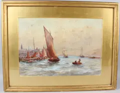 Peel Harbour by Robert Malcolm Lloyd, watercolor, offered Mar 2026