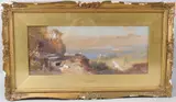 Italian Lake Scene by Thomas Leeson Rowbotham, watercolor, sold Mar 2026