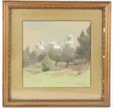 Italianate villa and grounds by Frank Galsworthy, 1914, watercolour and pencil, sold Mar 2026