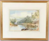 Twizel Castle on the Till, Northumberland by James Burrell Smith, watercolour, sold Mar 2026