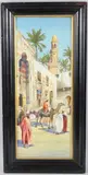 Middle Eastern street scene by Giovani Barbaro, watercolour, sold Mar 2026