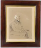 Portrait of Sir John Bayley by George Richmond, charcoal, sold Mar 2026