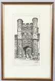 Entrance gateway to the Bishops' Palace Wells Somerset etching by John Benn, etching, offered Mar 2026