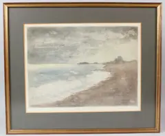 Rough Sea at Hove by Michael Blaker, etching, offered Mar 2026