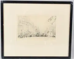 5 x 21 by William Walcot, Marble Arch Oxford Street London etching signed, sold Mar 2026