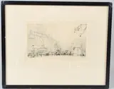 5 x 21 by William Walcot, Marble Arch Oxford Street London etching signed, sold Mar 2026