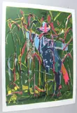 The Scarecrow by Bruce Onobrakpeya, serigraph, sold Mar 2026