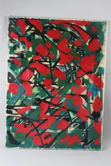 Abstract in green by Nejad Melih Devrim, oil on canvas, offered Feb 2026