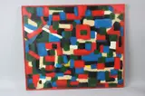 Abstract in many colours by Nejad Melih Devrim, oil on canvas, sold Feb 2026