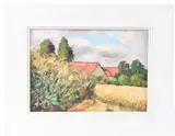 The Hamlet of Lizant, Vienne, France by Bob Vigg, oil on board, sold Feb 2026
