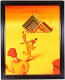 Match figures and matchbox by Theo Leering, oil on canvas, offered Feb 2026