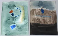 5cm by Alistair Grant, watercolour and ink on paper, sold Feb 2026