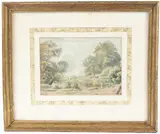 Woodland landscape with figures on a path by Alfred U. Soord, 1886, watercolour, offered Feb 2026