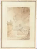 Interior of a church by Richard Westmacott, watercolour, offered Feb 2026