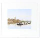 View of the River Thames with the Houses of Parliament colour print 11/ by Rob Crisp, print, sold Feb 2026