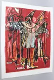 Dancing Masqueraders (Portfolio Edition) by Bruce Onobrakpeya, serigraph, sold Feb 2026