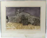 Grinton Church by Dorothea M Patterson, etching, offered Jan 2026