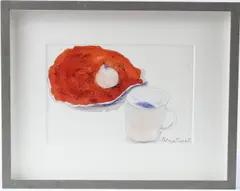 Onion and mug mixed media by Patrick Procktor, mixed media, sold Jan 2026