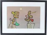5 x by Desmond Morris, mixed media on paper, sold Jan 2026