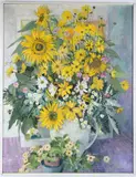 Sunflower Bouquet by Norma Jameson, oil, offered Jan 2026