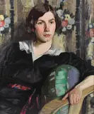 Portrait of Elizabeth Yates by Albert Lipczyński, oil on canvas, offered Jan 2026