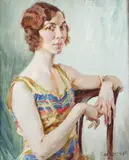 Portrait of Elizabeth Yates by Albert Lipczyński, 1927, oil on canvas, offered Jan 2026