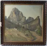 Vallarsa by Elliot Seabrooke, 1918, oil on board, sold Jan 2026