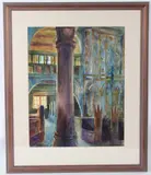 Church interior by Gosta Lovén, watercolour, offered Jan 2026