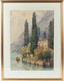 Villa Brisante, Luga de Lugano by Clifford George Blampied, watercolour, offered Jan 2026