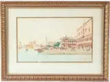 View of Venice with the Rialto Palace by Carlo Menegazzi, watercolour, sold Jan 2026