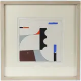 Abstract composition by John Barnicoat, gouache on paper, sold Jan 2026