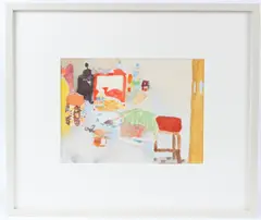 Objects on a table by Danny Markey, watercolour, offered Jan 2026