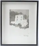 Church tower by Patrick Procktor, watercolour and pencil, sold Jan 2026
