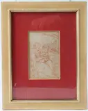 Madonna and chalk red chalk Paul Michels Düsseldorf gallery label 12 by Simone Cantarini, drawing, sold Jan 2026