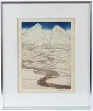 Landscape etching by Stanley William Hayter, etching, sold Jan 2026